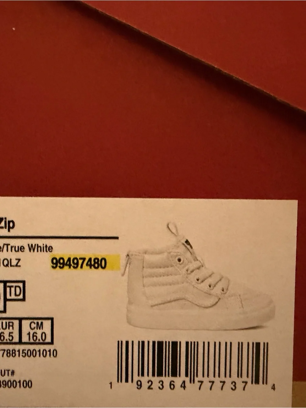 Vans Kids White High-Top Canvas Sneakers